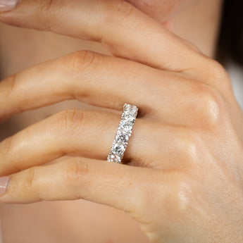 Luminesce Lab Grown 3 Carat Diamond Eternity Ring in Sterling Silver
