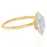 Luminesce Lab Grown 1 Carat Marquise Diamond Solitaire Ring in 9ct Yellow Gold