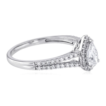 Luminesce Lab Grown 3/4 Carat Diamond Ring in Sterling Silver