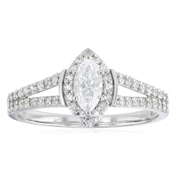Luminesce Lab Grown 0.62 Carat Diamond Ring in Sterling Silver