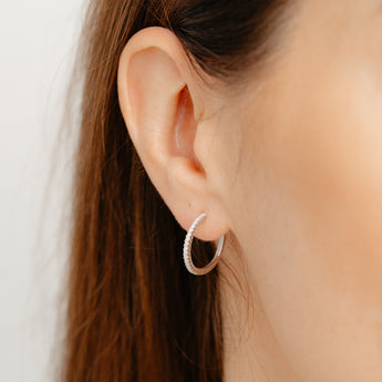 Luminesce Lab Grown 1/6 Carat Diamond Hoop Earrings in Sterling Silver