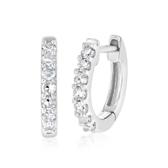 Luminesce Lab Grown 1/6 Carat Diamond Hoop Earrings in Sterling Silver