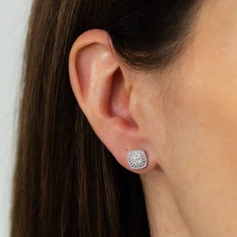 Luminesce Lab Grown 1/10 Carat Diamond Stud Earrings in Sterling Silver