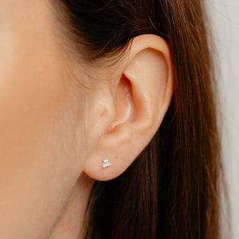 Luminesce Lab Grown 1/10 Carat Diamond Stud Earrings in Sterling Silver