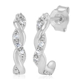 Luminesce Lab Grown 1/10 Carat Diamond Drop Earrings in Sterling Silver