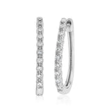 Luminesce Lab Grown Diamond Hoop Earrings with 18 Diamonds in Sterling Silver