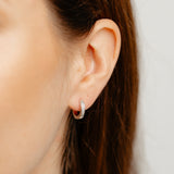 Luminesce Lab Grown 1/10 Carat Diamond Hoop Earrings in Sterling Silver