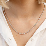 Luminesce Lab Grown 6 Carat Diamond Tennis Necklace in 9ct White Gold