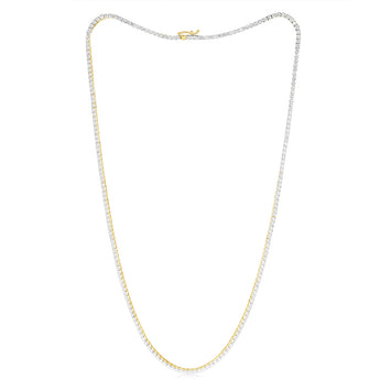 Luminesce Lab Grown 6 Carat Diamond Tennis Necklace in 9ct Yellow Gold
