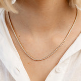 Luminesce Lab Grown 6 Carat Diamond Tennis Necklace in 9ct Yellow Gold