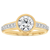Luminesce Lab Grown 1.2 Carat Bezel Diamond Ring in 9ct Yellow Gold
