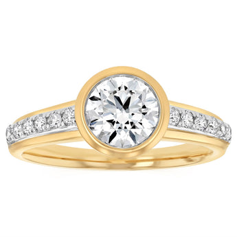 Luminesce Lab Grown 1.2 Carat Bezel Diamond Ring in 9ct Yellow Gold