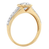 Luminesce Lab Grown 1.2 Carat Bezel Diamond Ring in 9ct Yellow Gold