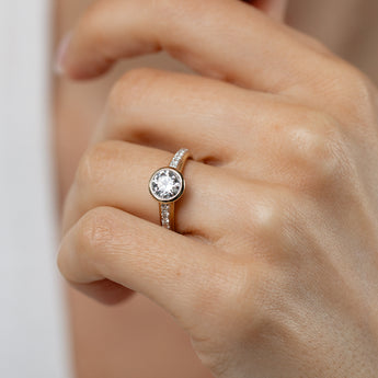 Luminesce Lab Grown 1.2 Carat Bezel Diamond Ring in 9ct Yellow Gold