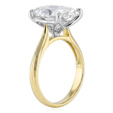 Luminesce Lab Grown 5 Carats Oval Diamond Solitaire Ring in 9ct Yellow Gold