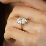 Luminesce Lab Grown 5 Carats Oval Diamond Solitaire Ring in 9ct Yellow Gold