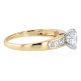 Luminesce Lab Grown 1.5 Carat Diamond Ring with 1 Carat Centre Diamond in 9ct Yellow Gold