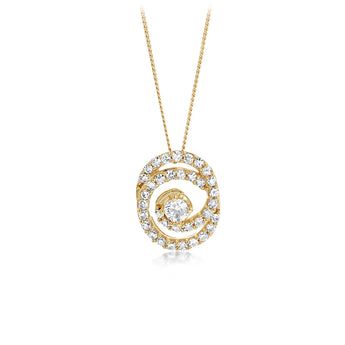 Luminsce Lab Grown 1/4 Carat Diamond Pendant on 45cm Chain in 9ct Yellow Gold