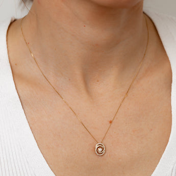 Luminsce Lab Grown 1/4 Carat Diamond Pendant on 45cm Chain in 9ct Yellow Gold