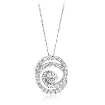 Luminesce Lab Grown 0.40 Carat Diamond Pendant on 45cm Chain in 9ct White Gold