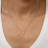 Luminesce Lab Grown 1/3 Carat Heart Diamond Pendant on 45cm Chain in 9ct White Gold
