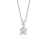 Luminesce Lab Grown 1/3 Carat Diamond Solitaire Pendant on 45cm Chain in 9ct White Gold