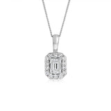 Luminesce Lab Grown 1/3 Carat Diamond Pendant on 45cm Chain in 9ct White Gold