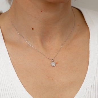 Luminesce Lab Grown 1/3 Carat Diamond Pendant on 45cm Chain in 9ct White Gold