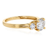 Luminesce Lab Grown 1.2 Carat Diamond Trilogy Ring in 9ct Yellow Gold