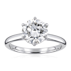 Luminesce Lab Grown 1.70 Carat Diamond Solitaire Ring in Sterling Silver