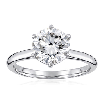 Luminesce Lab Grown 1.70 Carat Diamond Solitaire Ring in Sterling Silver