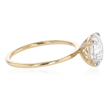Luminesce Lab Grown 2 Carat Diamond Solitaire Ring in 9ct Yellow Gold