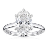 Luminesce Lab Grown 1.70 Carat Diamond Oval Solitaire in Sterling Silver