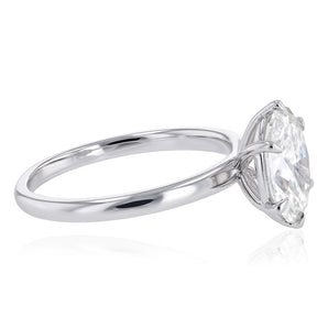 Luminesce Lab Grown 1.70 Carat Diamond Oval Solitaire in Sterling Silver