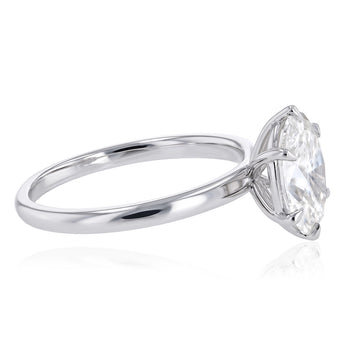 Luminesce Lab Grown 1.70 Carat Diamond Oval Solitaire in Sterling Silver