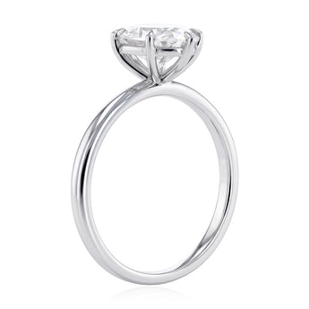 Luminesce Lab Grown 1.70 Carat Diamond Oval Solitaire in Sterling Silver
