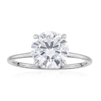 Lumiensce Lab Grown 2 Carat Diamond Solitaire Ring in 9ct White Gold