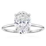 Luminesce Lab Grown 2 Carat Diamond Oval Solitaire Ring in 9ct White Gold
