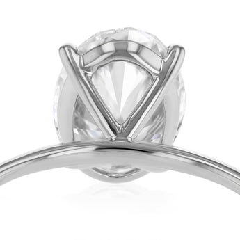 Luminesce Lab Grown 2 Carat Diamond Oval Solitaire Ring in 9ct White Gold