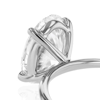Luminesce Lab Grown 2 Carat Diamond Oval Solitaire Ring in 9ct White Gold