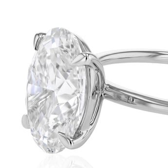 Luminesce Lab Grown 2 Carat Diamond Oval Solitaire Ring in 9ct White Gold