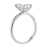 Lumiensce Lab Grown 1.70 Carat Diamond Emerald Solitaire Ring in Sterling Silver