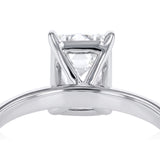 Lumiensce Lab Grown 1.70 Carat Diamond Emerald Solitaire Ring in Sterling Silver