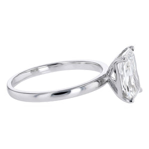 Luminesce Lab Grown 1.70 Carat Diamond Radiant Solitaire Ring in Sterling Silver