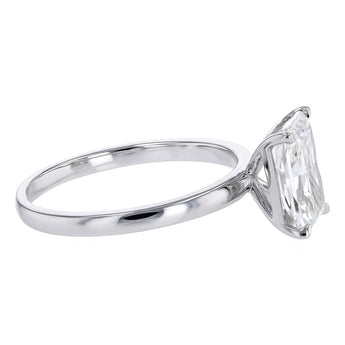 Luminesce Lab Grown 1.70 Carat Diamond Radiant Solitaire Ring in Sterling Silver