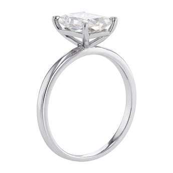 Luminesce Lab Grown 1.70 Carat Diamond Radiant Solitaire Ring in Sterling Silver