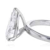 Lumiensce Lab Grown 1.7 Carat Diamond Pear Solitaire Ring in Sterling Silver