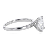 Luminesce Lab Grown 1.70 Carat Diamond Elongated Cushion Solitaire Ring in Sterling Silver
