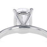Luminesce Lab Grown 1.70 Carat Diamond Elongated Cushion Solitaire Ring in Sterling Silver
