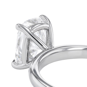 Luminesce Lab Grown 1.70 Carat Diamond Elongated Cushion Solitaire Ring in Sterling Silver